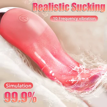 10 Modları Dil Yalama kadın için vibratör G Noktası Klitoral Stimülatörü Yapay Penis Meme Masturbator Vibratörler Seks Oyuncakları Kadınlar İçin