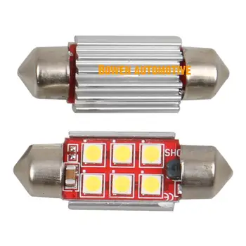 LD 2X Çift sivri lamba 3030 6smd 31 36 39 41mm otomobil led okuma lambası plaka lambası tavan lambası