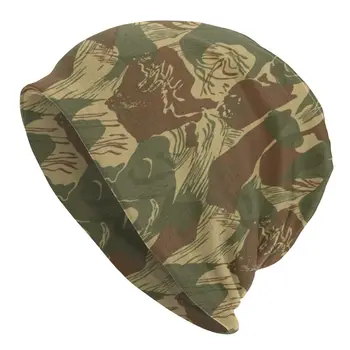 Rodezya Fırça Darbesi Camo Bere Bonnet Örgü Şapka Unisex Yetişkin Rodezya Savaş Camo Askeri Ordu Kış Skullies Beanies Caps