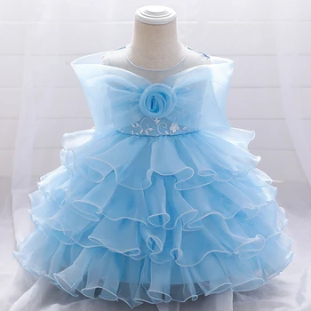 2021 Yeni Kız Elbise Yenidoğan Bebek Sevimli Yaz Prenses Elbise Zarif Düğün Parti Elbise Kızlar İçin 0-5 Yaşında doğum günü hediyesi