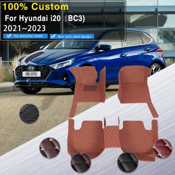 Hyundai için ı20 BC3 2021 2022 2023 5 koltuk Araba Paspaslar Toz Geçirmez Halı Avrupa Versiyonu Halı Alfombrillas Coche Araba Aksesuarları
