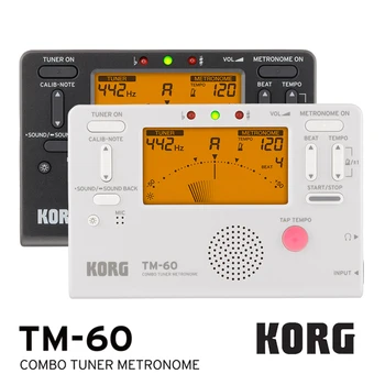 KORG TM60 TM60C Tuner Metronom Rüzgar / Gitar / Ukulele / Saksafon / Keman / Flüt Tuner Evrensel Metronom (CM300 seçim olabilir)