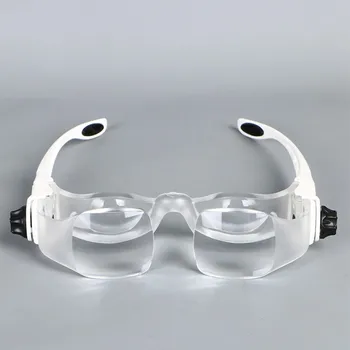 3.8 X Büyüteç Kafa Bandı Büyüteç Gözlük Braketi TV Gözlük Büyüteç ile telefon tutucu Gözlük Durumda