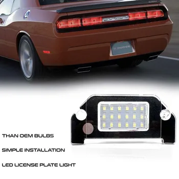 Fit 2006-2014 dodge şarj cihazı Challenger Dodge Magnum Avenger Dart Beyaz LED plaka aydınlatma ışığı Lambası Araba kuyruk Aydınlatma Kaynağı