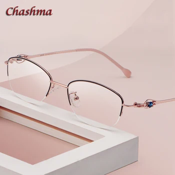 Chashma Çerçeve Kadın Reçete Gözlük Optik Gözlük Gözlük Moda Kız Tasarım Gözlük Anti Mavi Işın Derece Lensler