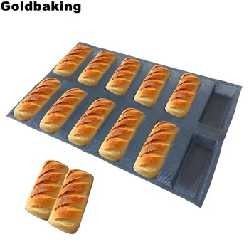 Goldbaking Delikli Silikon Kare Ekmek Formları Yapışmaz Ekmek Tepsisi Levhalar silikon kalıp Ekmek Tavası İçin