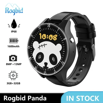Rogbıd Panda IP68 5ATM Su Geçirmez Smartwatch 3GB 32GB GPS Çift Kamera 13MP 4G akıllı saat Telefon Erkekler için Xiaomi Huawei