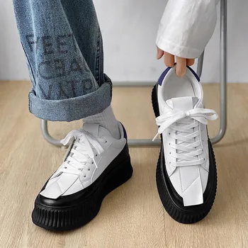 2021 Yeni Spor Ayakkabı Kalın Taban Ayakkabı burnu büyük ayakkabı Rahat Spor Port Tarzı Orman Harajuku Trend erkek ayakkabıları spor ayakkabı