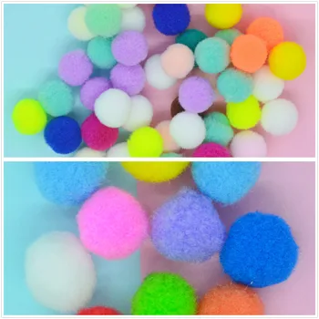 Çok Renkler Ponpon 10mm 20mm Kürk Topu DIY Yumuşak Pom Poms Düğün Dekor Pom-Poms Zanaat Dikiş Kumaş Aksesuarları 10g