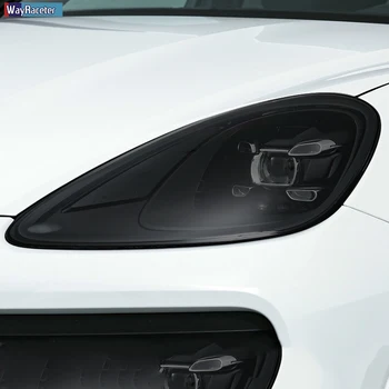 Araba Far koruyucu film Arka Lambası Şeffaf Siyah TPU Sticker Porsche Cayenne 2019 2020 2011-Mevcut 958 Aksesuarları