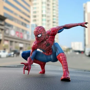 Örümcek adam el yapımı model yaratıcı araba süslemeleri kahramanın dönüş araba malzemeleri kek süslemeleri araba aksesuarları iç disney
