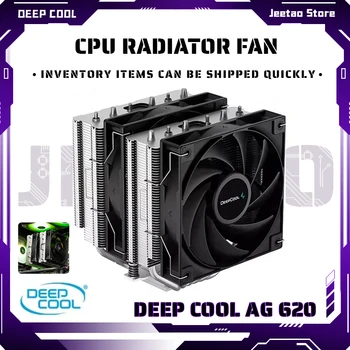 DeepCool AG620 Çift Kule 120mm 6 ısı borusu CPU radyatör 260W Soğutma Gücü Siyah PWM Sessiz bilgisayar kasası Alüminyum Soğutma Fanı