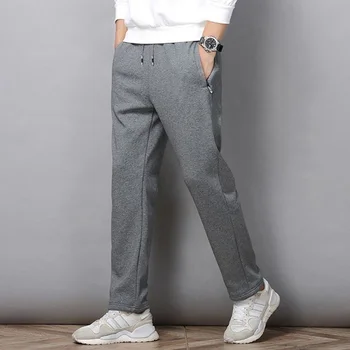 Yeni Büyük Boy Rahat Sweatpants Genç Joggers Düz spor pantolon Üniversite Erkek Artı Boyutu günlük pantolon 2023 İlkbahar Sonbahar