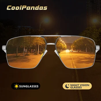 Gece Görüş Gözlüğü Fotokromik Güneş Gözlüğü Polarize Sarı Lens UV400 Sürüş Gözlük Araba Sürücüleri İçin Spor Erkek Kadın Oculos