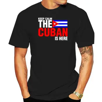 2022 Son tasarım kısa kollu O Boyun tshirt Erkek Sakin Ol Korku Küba Burada T Shirt erkek Toptan Erkekler Küba bayrağı T-shirt