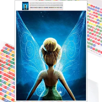 5D DIY Elmas Boyama Mozaik Kiti Disney Peri Prenses Fantezi Karikatür Nakış Tam Kare Yuvarlak noel hediyesi Ev Dekor