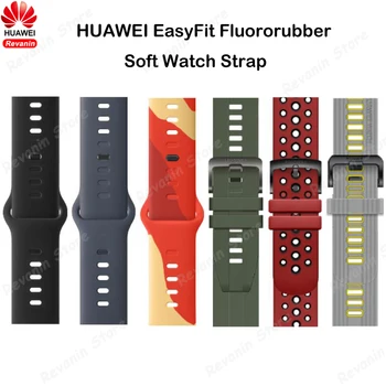 Orijinal HUAWEİ Kolaylık Yumuşak Fluororubber saat kayışı Spor Watchband İZLE 3 GT 3 Pro Koşucu Bilezik GT 2 saat kayışı 22mm