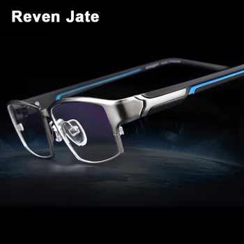 Reven Jate EJ267 Moda Erkek Gözlük Çerçevesi Ultra Hafif Esnek IP Elektronik Kaplama Metal Malzeme Jant Gözlük