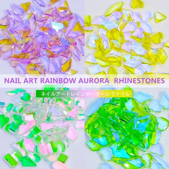 50 adet/paket Nail Art Rhinestones Aurora Süsler Süslemeleri Charm Çivi Glitter Senfoni Flatback Elmas Mücevher DIY Manikür