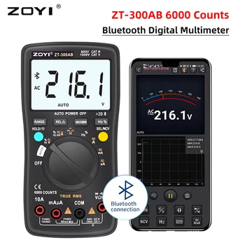 ZOYI Bluetooth Dijital Multimetre profesyonel ZT-300AB Çift Mod Multimetro AC/DC Voltmetre Ampermetre Test Cihazı Araçları Elektrikçiler İçin