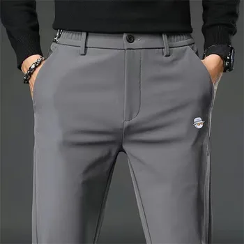 Rahat Kalın Uzun Golf Pantolon erkek Moda Kore Elastik Golf Giyim İş pantolonu Spor 38 Artı Boyutu 2022 Sonbahar Kış