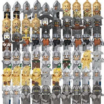 KT Serisi Blokları Efendisi Yüzükler Elfler Orklar Ordu Cüce Rohan Mini Eylem oyuncak figürler Yapı Taşları Montaj Çocuk Doğum Günü Oyuncakları Hediye