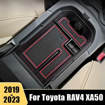 Toyota için RAV4 2019 2020 2021 2022 RAV 4 XA50 XA 50 Araba Konsolu Organizatör Tepsi Durumda Merkezi Kol Dayama saklama kutusu Aksesuarları