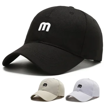 Yeni pamuklu beyzbol şapkası Kadın Erkek Moda Snapback Kapaklar M Nakış Baba Şapka Yaz Siperliği Gorras Unisex Hip Hop Şapka CP055