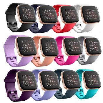 Yedek bilezik kayışı Fitbit Versa İçin 2 Bant Spor Yumuşak Silikon saat kayışı Fitbit Versa için / Versa lite Smartwatch