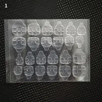 Şeffaf Giyilebilir Sahte Tırnak Etiket Su Geçirmez Çift taraflı Tırnak Etiket Adanmış Kristal Jöle Etiket 