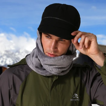 Erkekler Kış Şapka Sıcak Düz Kap Eşarp Boyun Koruma şapka Rüzgar Geçirmez kulak koruyucu Rahat Renk Eşleştirme Kadın Kayak Sürme Kap