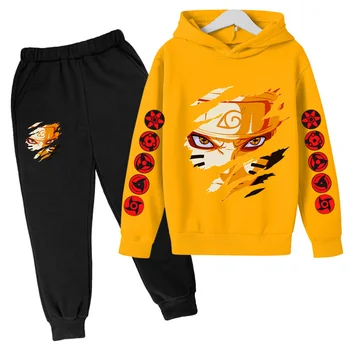 Narutos çocuk giyim Pamuk Bebek Erkek Tişörtü Sonbahar Çocuk Giysileri Kakashi Erkek Giyim Kostüm 4 6 7 8-14 yıl