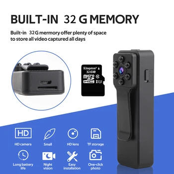 2021 Yeni ürünler Mini Kamera Taşınabilir Dijital Video Kaydedici vücut kamerası Otomatik Gece Görüş Kaydedici Minyatür Kamera