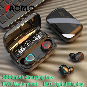 M10 TWS kablosuz kulaklık Bluetooth 5.1 Kulak Spor Kulaklık 3500mAh Şarj Kutusu HİFİ stereo oyun kulaklıkları mikrofonlu kulaklık