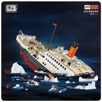 LOZ 1060 Yeni Varış Titanic Gemi Mini oyuncak inşaat blokları DIY Hediye Gençler İçin Noel Hediyesi 2882 ADET