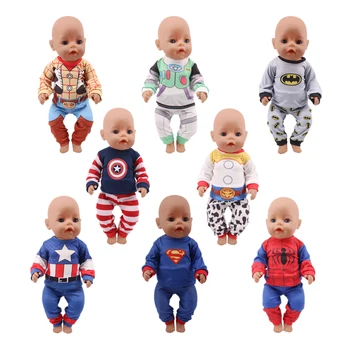 Süper Kahraman Serisi İç Çamaşırı Yıpranmış Yakın Cilt 3 adet / takım Fit 18 İnç Amerikan 43cm Bebek oyuncak bebek giysileri Üretimi, doğum günü hediyesi