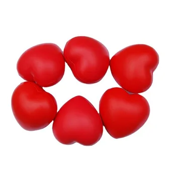 Sıkmak Oyuncak Topları Kırmızı Kalp Topları El Eğitim Yumuşak PU Sünger Anti-Stres Topları Bebek Türlü Oyuncaklar Çocuklar İçin