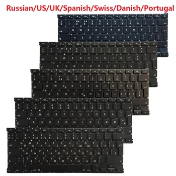 Rus RU / ABD / İNGILTERE / İspanyolca / İsviçre / Danimarka / Portekiz laptop klavye İçin Macbook Hava 13 