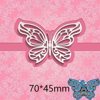 Metal Kesme Ölür Güzel kelebek yeni dekorasyon kartı DIY Scrapbooking stencil Kağıt Albümü şablon Ölür 70 * 45mm