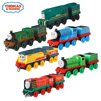 orijinal Thomas & Friends TrackMaster Boyunca İtin Die-Cast Metal Rebecca Model Tren Lokomotif Motor Orijinal marka oyuncaklar çocuk için