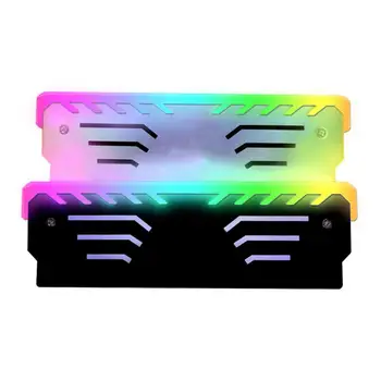Renkli ısı dağılımı RGB led ışık radyatör soğutma yeleği Fin bellek soğutucu bilgisayar anakartı
