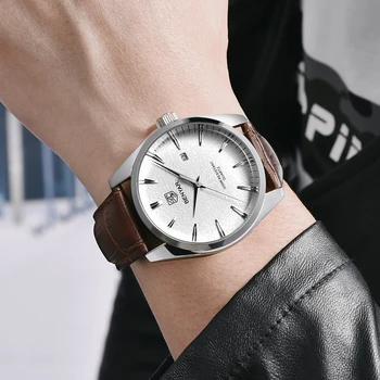 BENYAR Üst Marka Erkek Deri Su Geçirmez Askeri Saatler Lüks Spor quartz saat Erkekler reloj hombre için