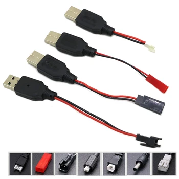 RC USB Şarj 3.7 V Lityum pil şarj cihazı kablo USB JST / SM / futaba Fiş için 3Rc Drone Quadcopter