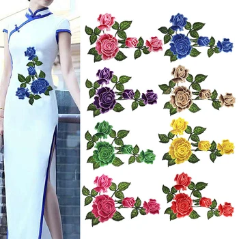 Aplike Kumaş etiket Kadın Konfeksiyon Elbise Aksesuarları Yamalar Nakış çiçekler Yamalar Dikiş Kumaş Zarif Dantel Aplike