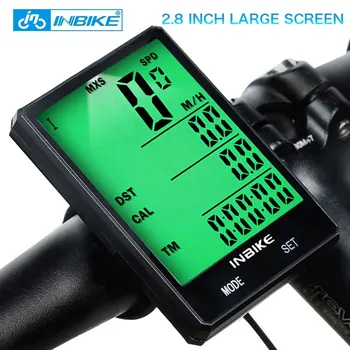 INBIKE 2.8 inç Bisiklet kablosuz bilgisayar Yağmur Geçirmez Çok Fonksiyonlu Sürme Bisiklet Kilometre Sayacı Bisiklet Kilometre Kronometre Arka ışık