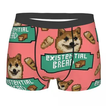 Cheems Doge Meme Varoluşsal Ekmek Külot Nefes Külot Erkek İç Çamaşırı Baskı Şort Boxer Külot