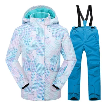Çocuk Giyim Seti Kız Kış Kar Setleri Rüzgar Geçirmez Kayak Ceket ve Pantolon Açık Gençler Çocuklar Sıcak Kayak Takım Elbise Kızlar için giysi