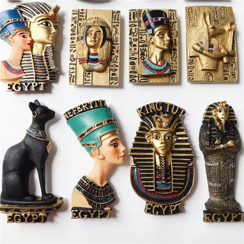 Mısır Anubis Efsane Kraliçe Buzdolabı hatıra mıknatısı Piramit Firavun Kraliçe Mıknatıs Buzdolapları Ev Dekorasyon Aksesuarları