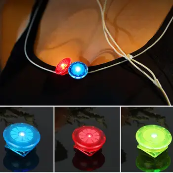 Parlak LED Mini yuvarlak ayakkabı klip ışık gece koşu bisiklet spor uyarı lambası klip ışık