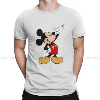 Serin TShirt Erkek Disney Mickey Mouse Karikatür Camisetas Tarzı T Shirt Rahat Baskılı Kabarık